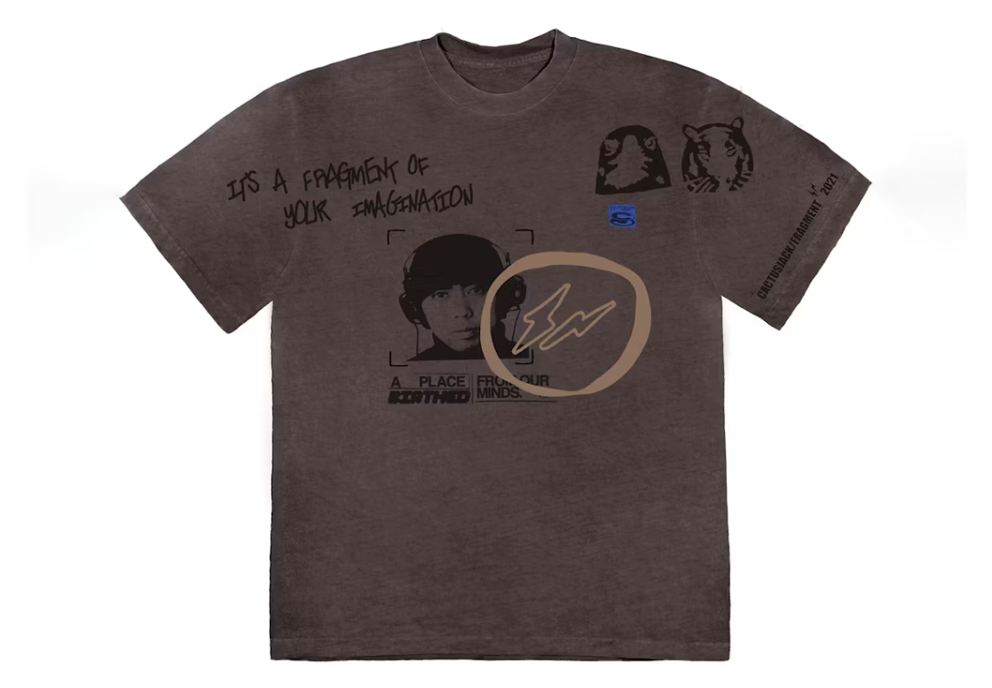 Travis Scott Cactus Jack For Fragment Hiroshi Tee - Brown Pepper Travis Scott