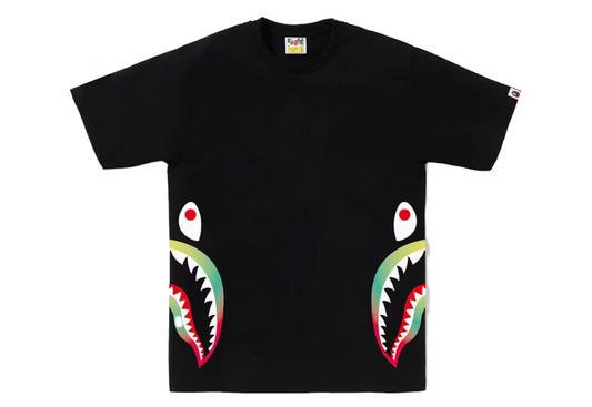 A Bathing Ape Gradation Side Shark Tee - Black - Used