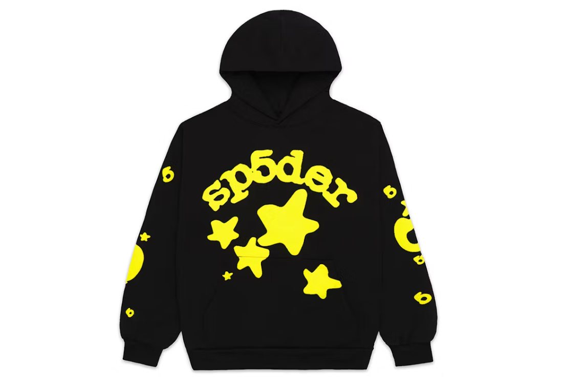 Sp5der Beluga Hoodie - Onyx/Yellow Eric Emanuel