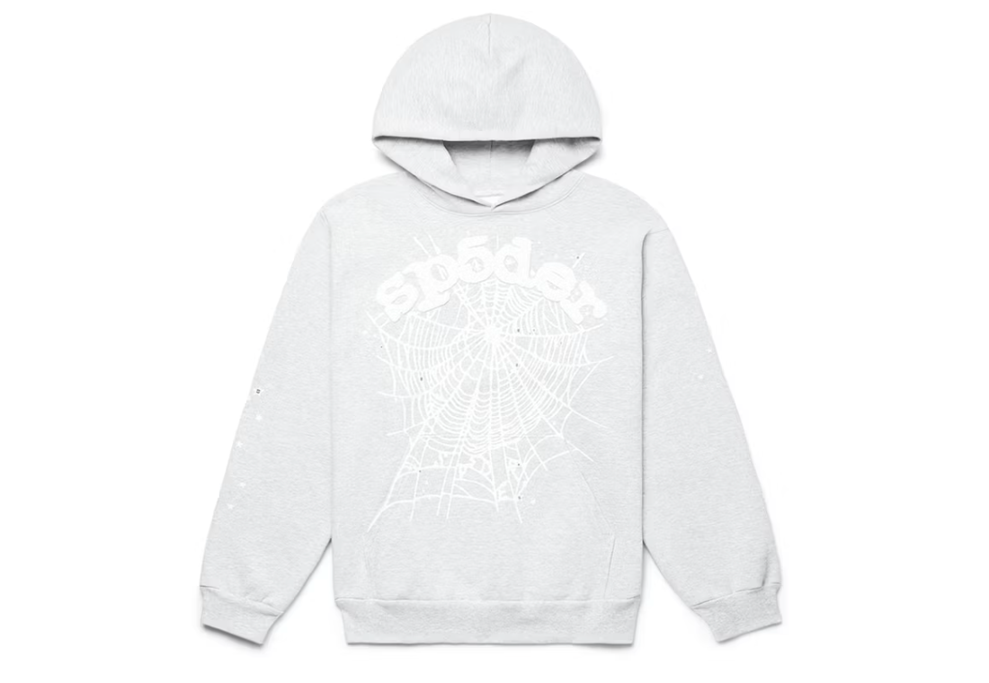 Sp5der OG Web Hoodie - Heather Grey Sp5der