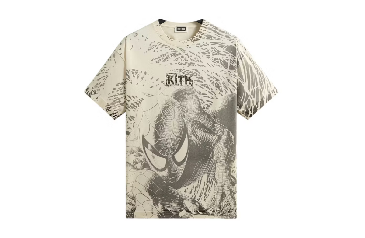 Kith x Marvel Spiderman All-Over Printed Vintage Tee Kith