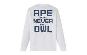 A Bathing Ape x OVO Generals Long-Sleeve Tee - White Bape