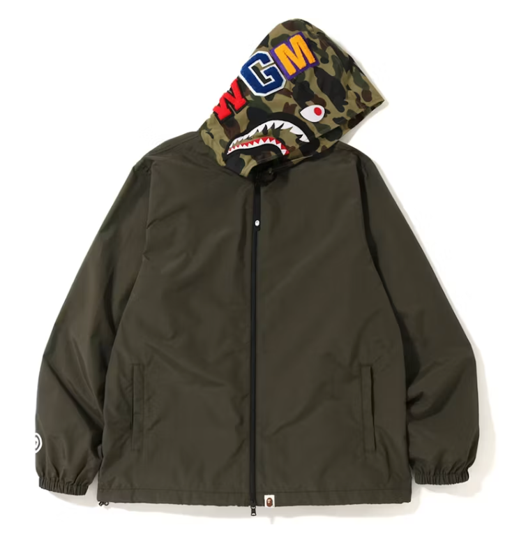 BAPE 1st Camo Shark Hoodie Jacket (FW19) - Used Bape