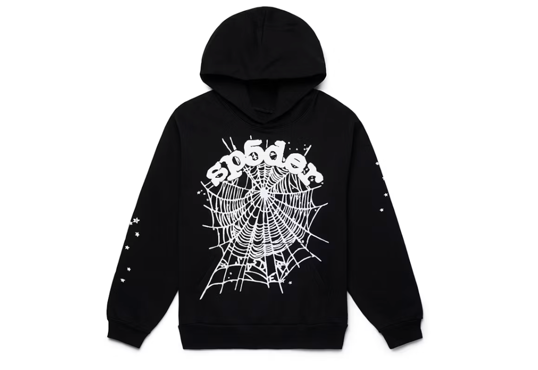 Sp5der OG Web Hoodie - Black Sp5der