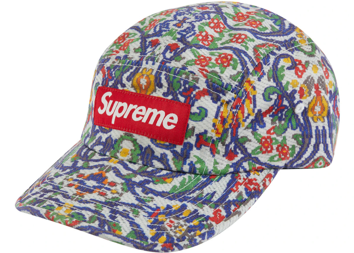Supreme Washed Chino Twill Camp Cap - Tapestry Supreme