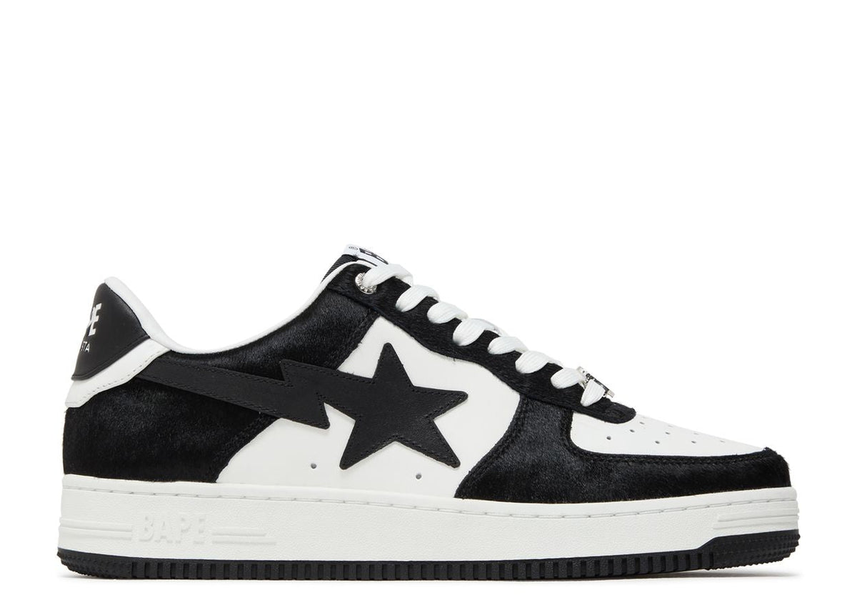 A Bathing Ape Bapesta Low M1 - Black Fur - Used Bape