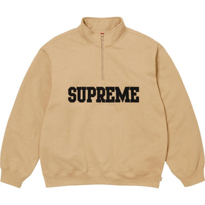 Supreme Collegiate Half Zip Pullover - Dark Tan Supreme
