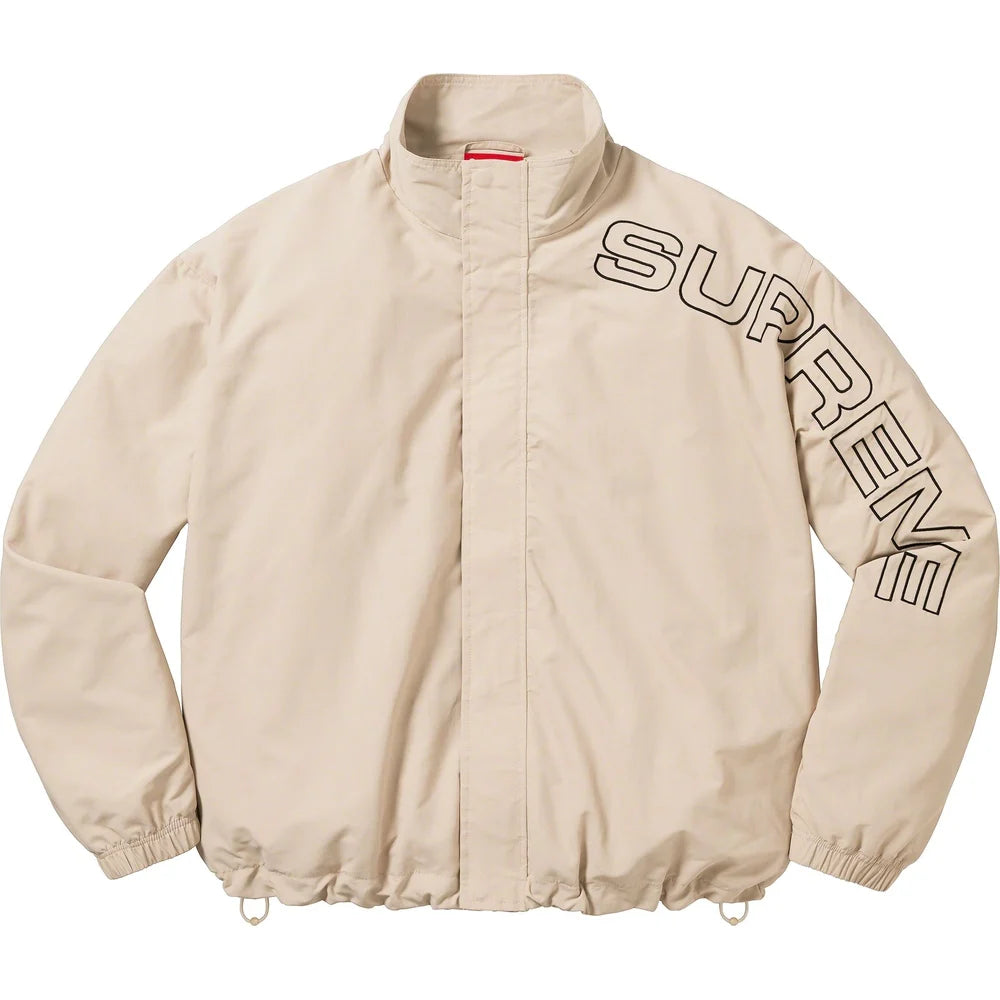 Supreme Spellout Embroidered Track Jacket - Sand Supreme