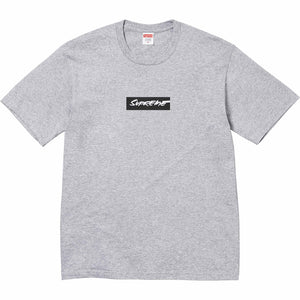 Supreme Futura Logo Tee - Heather Grey Supreme