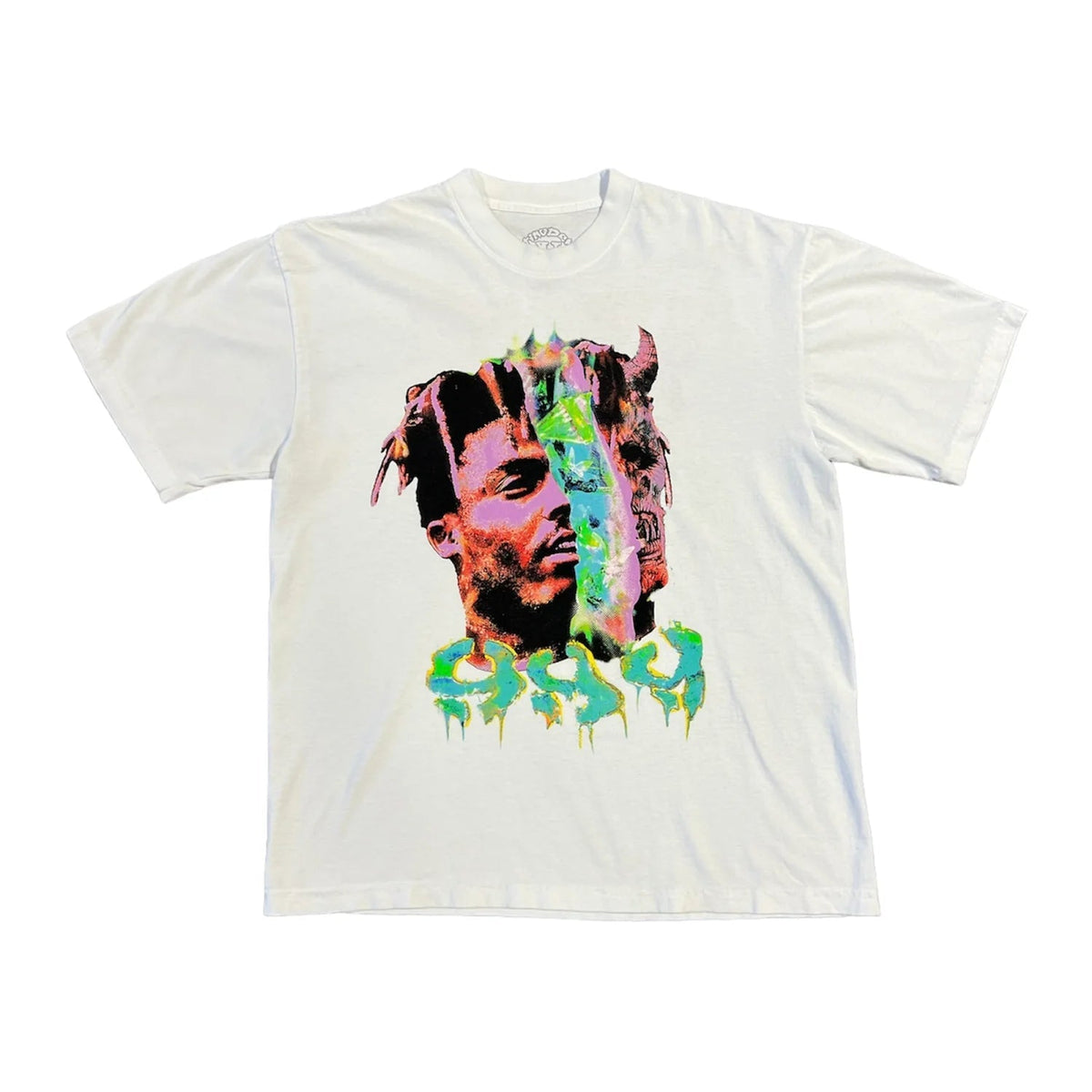Juice Wrld x Vlone Fighting Demons Tee (Half Human/Half Demon) - Used VLone