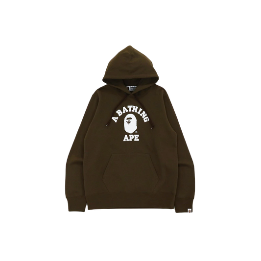 A Bathing Ape College Pullover Hoodie - Brown - Used