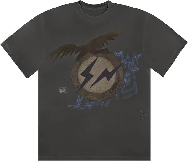 Travis Scott Cactus Jack For Fragment Create Tee - Washed Black