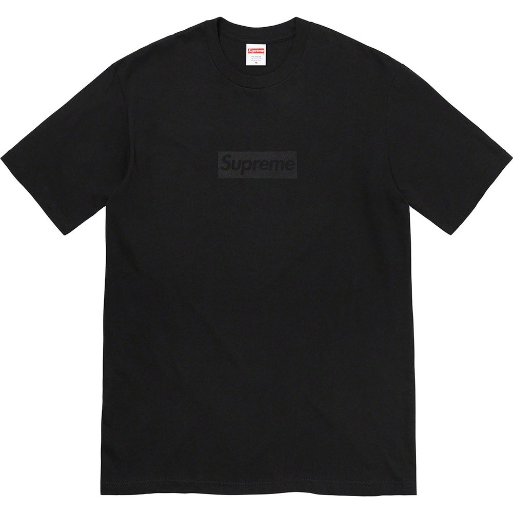 Supreme Tonal Box Logo Tee - Black - Used Supreme