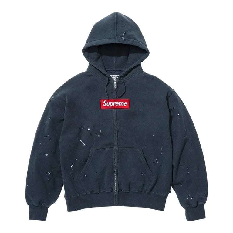 Supreme MM6 (Maison Margiela) Box Logo Zip Up - Navy Supreme