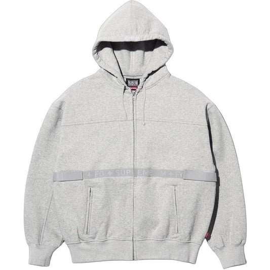 Supreme Marithé + François Girbaud Zip Up Hooded Sweatshirt - Heather Grey