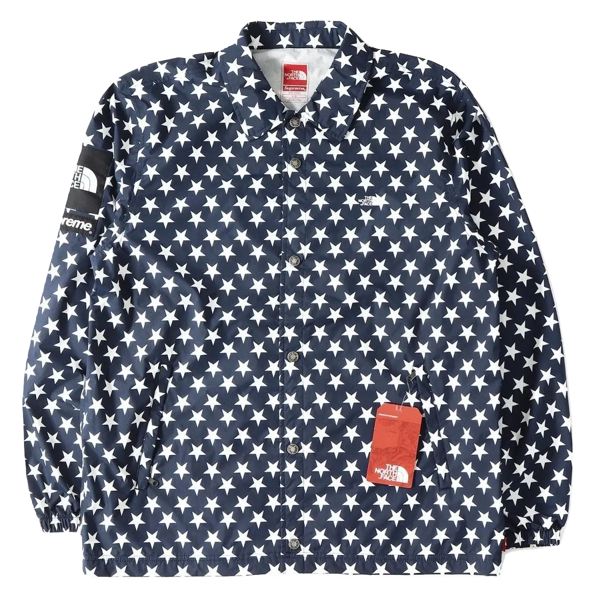 Supreme X The North Face Packable Coach Jacket Stars - Navy Blue Supreme