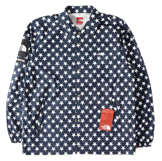 Supreme X The North Face Packable Coach Jacket Stars - Navy Blue