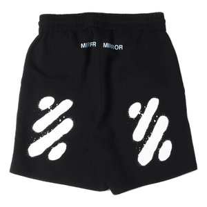 OFF White Diag Spray Sweatshorts - Black OFF-WHITE