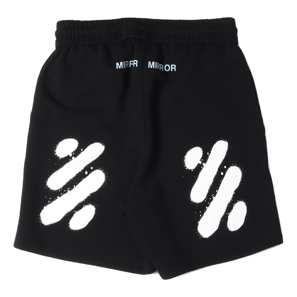 OFF White Diag Spray Sweatshorts - Black - Used