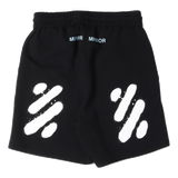 OFF White Diag Spray Sweatshorts - Black - Used