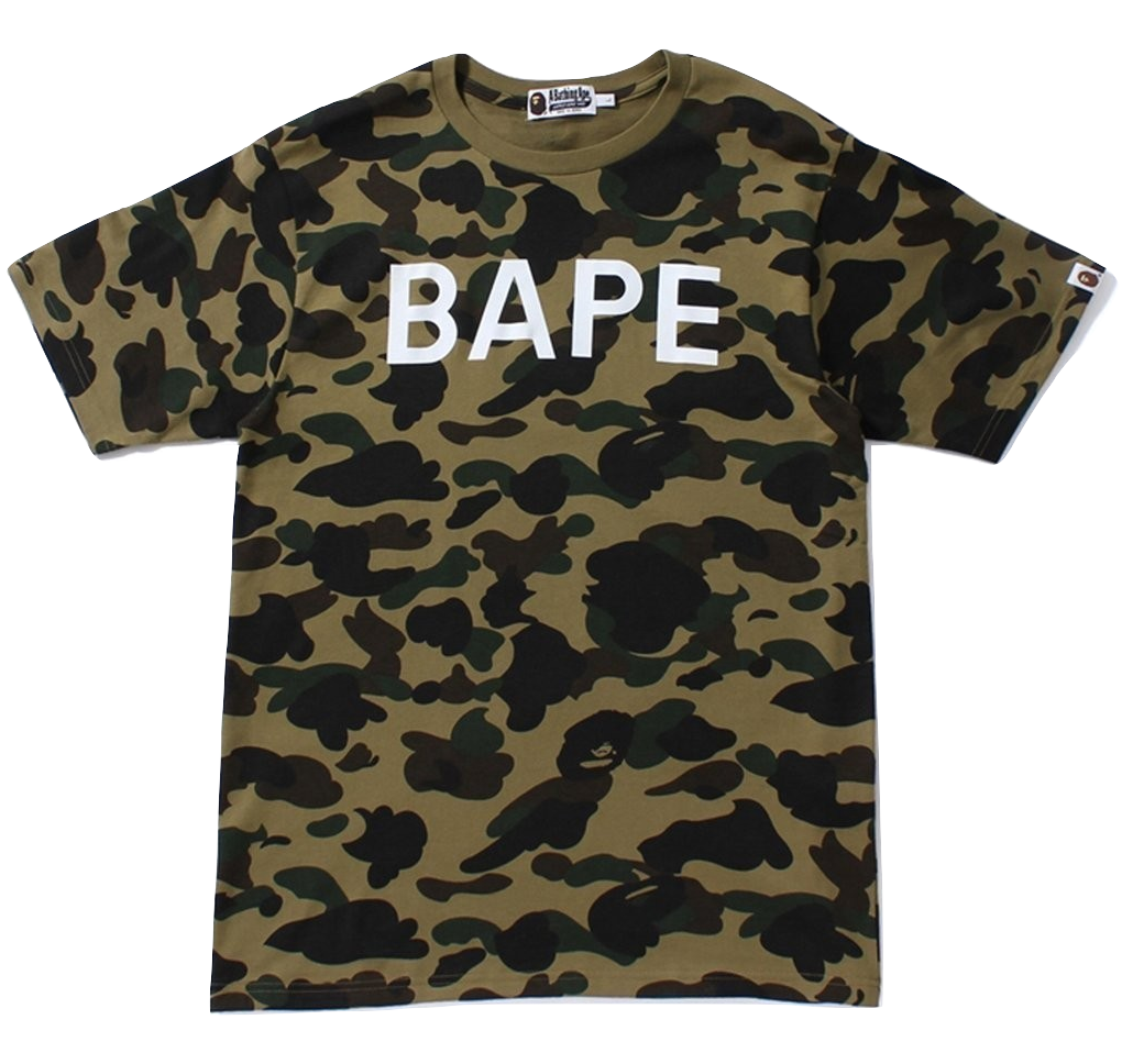 A Bathing Ape First Camo Tee - Green Camo