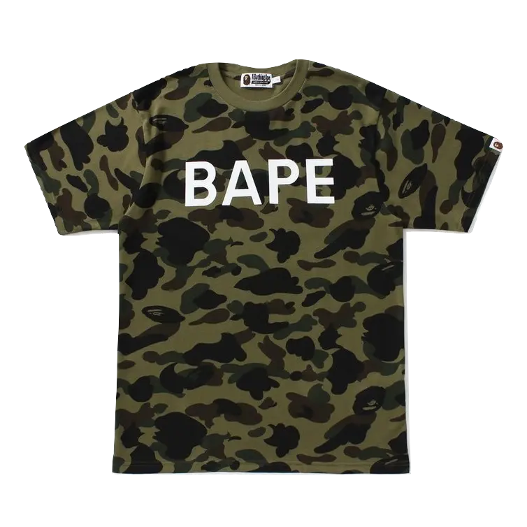 A Bathing Ape 1st Camo Bape Tee - Green Camo - Used Bape