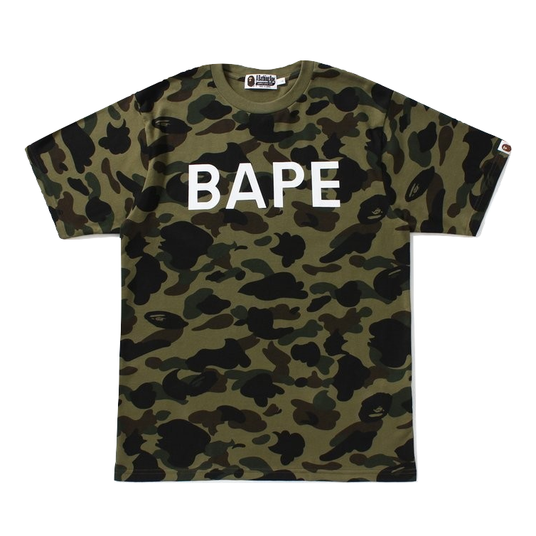 A Bathing Ape 1st Camo Bape Tee - Green Camo