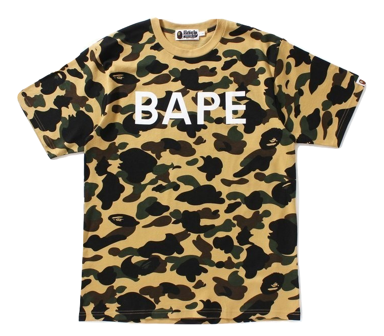 A Bathing Ape 1st Camo Bape Tee Yellow Camo Grails SF