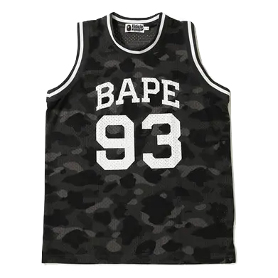 A Bathing Ape Color Camo Basketball Tank Top - Black Bape