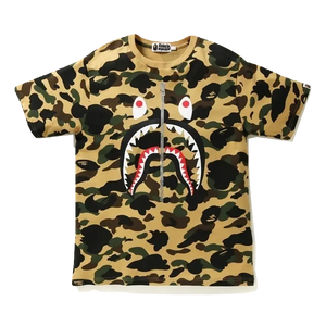 A Bathing Ape 1st Camo Shark Tee - Yellow Camo Bape