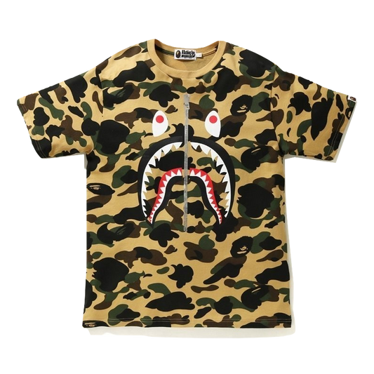 A Bathing Ape 1st Camo Shark Tee - Yellow Camo