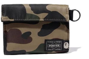 Porter 1st Camo Bathing Ape Wallet - Green Camo Bape