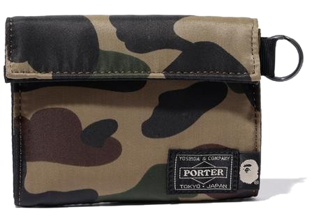 Porter 1st Camo Bathing Ape Wallet - Green Camo