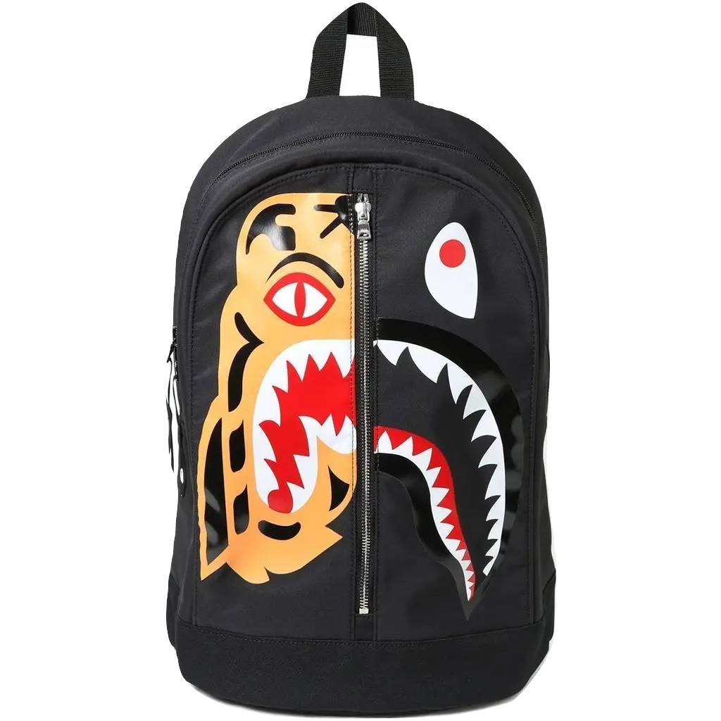 Bape Tiger Shark Day Pack - Black Bape