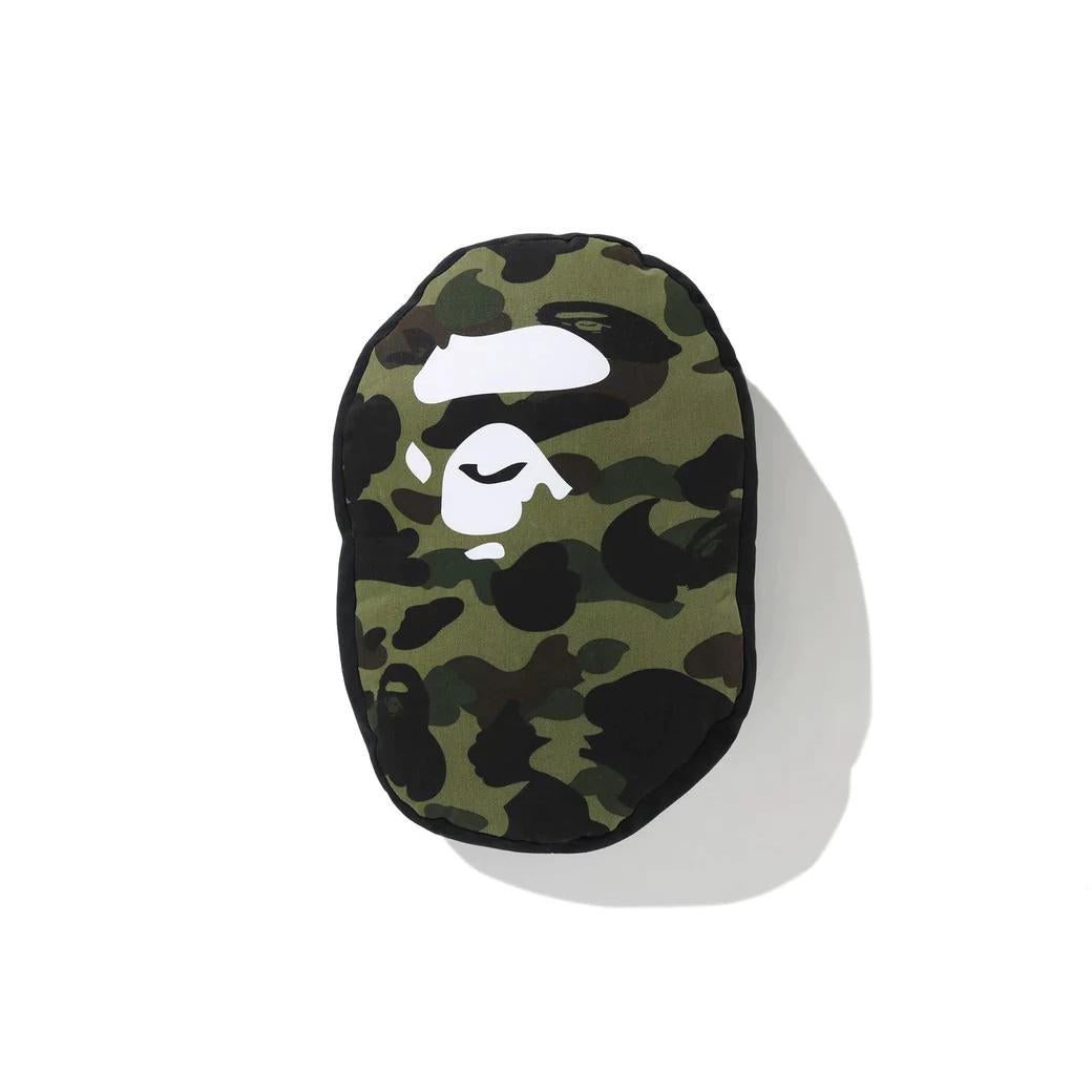 A Bathing Ape 1st Camo Ape Head Cushion - Green Camo Bape