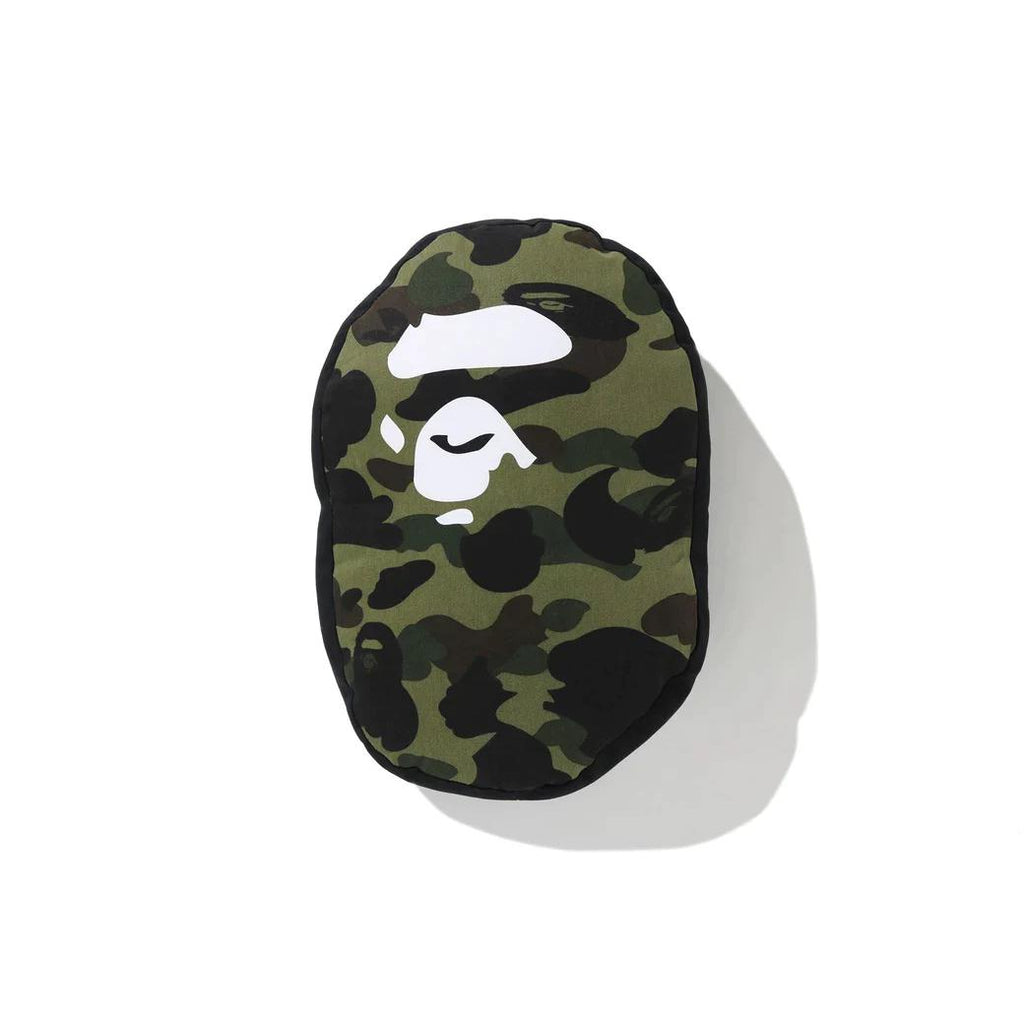 A Bathing Ape 1st Camo Ape Head Cushion - Green Camo