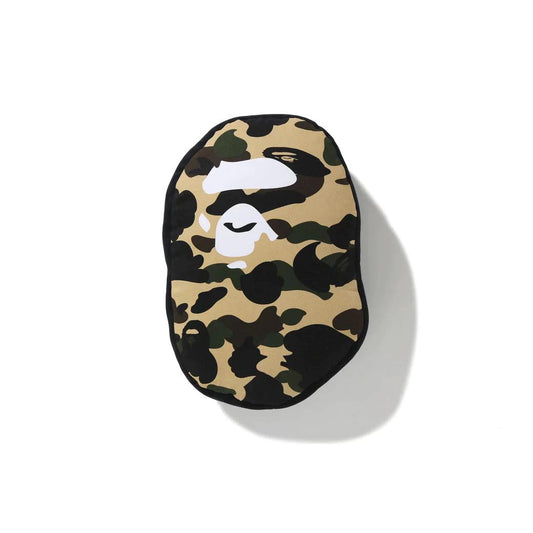 A Bathing Ape 1st Camo Ape Head Cushion - Yellow Camo