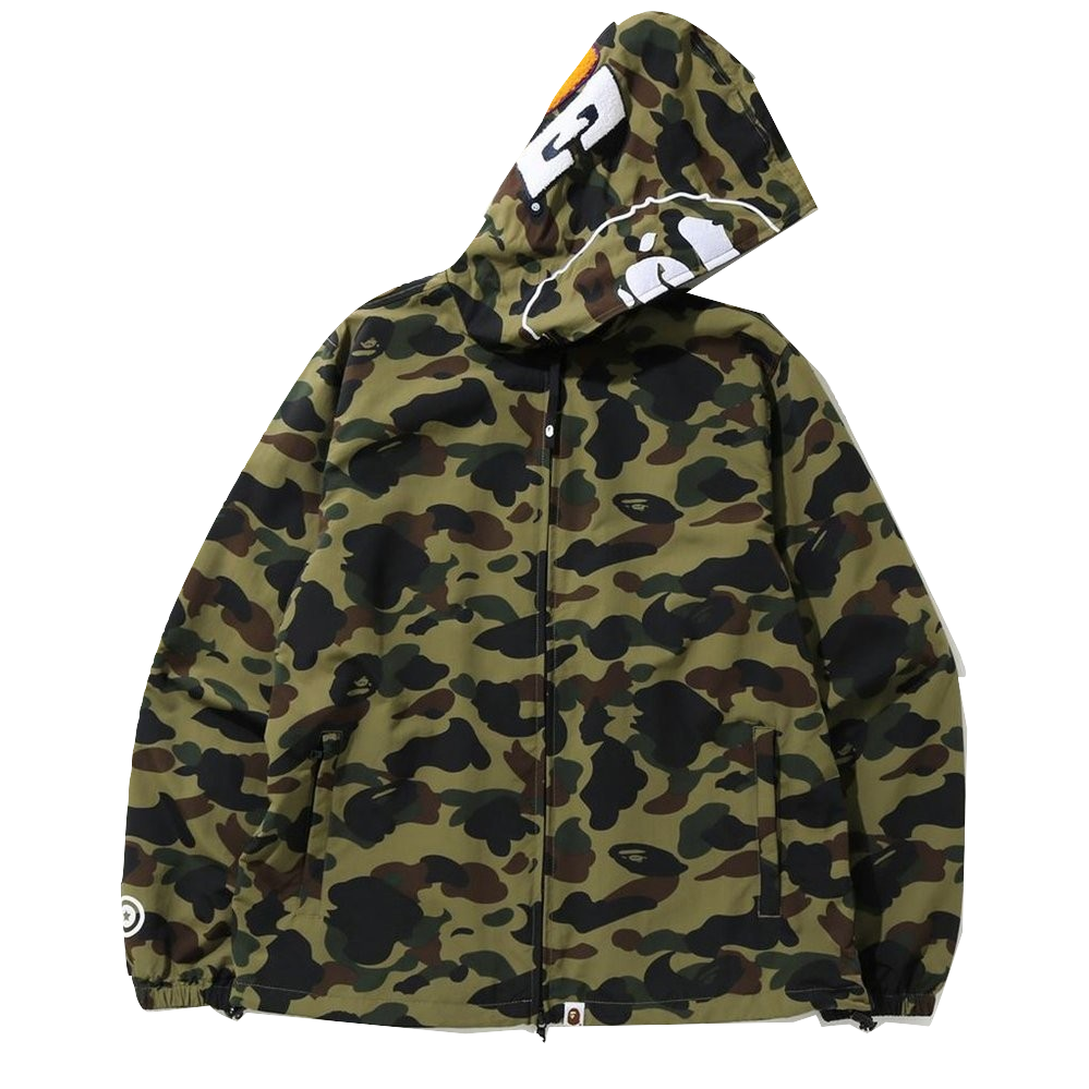A Bathing Ape ABC 1st Camo 2nd Ape Full Zip Jacket - Green Camo Bape
