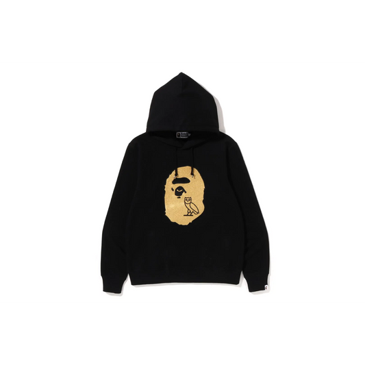 A Bathing Ape X OVO Ape Pullover Hoodie - Black