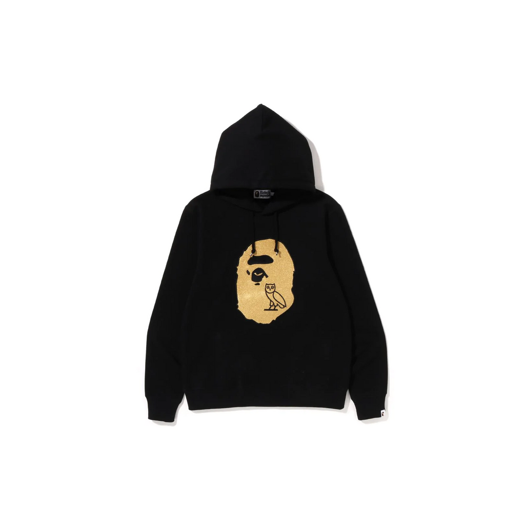 A Bathing Ape X OVO Ape Pullover Hoodie - Black