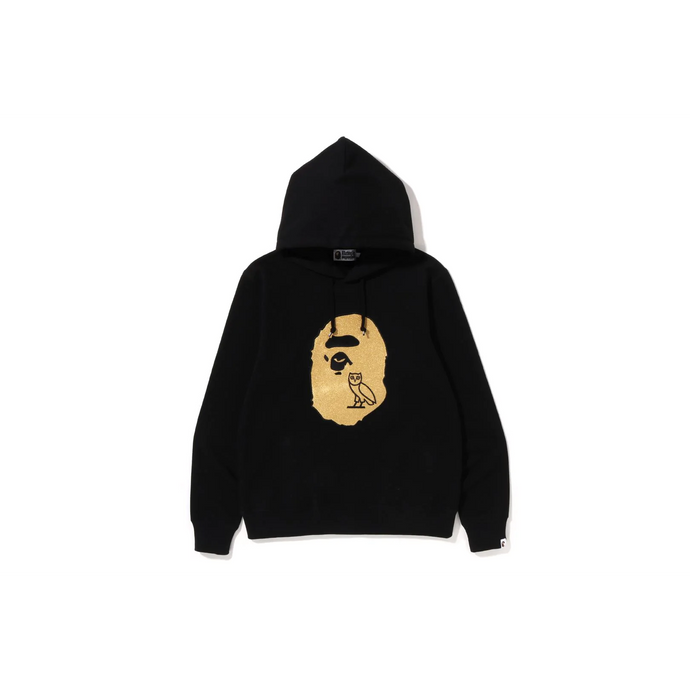 A Bathing Ape X OVO Ape Pullover Hoodie - Black