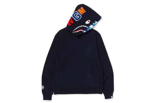 A Bathing Ape Shark Pullover Hoodie ABC Camo Blue - Navy Bape