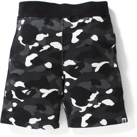 A Bathing Ape Glow In The Dark Camo Shorts - Black/Gray - Used Bape