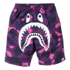 A Bathing Ape Color Camo Shark Beach Shorts - Purple