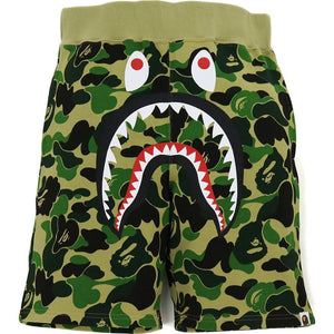 A Bathing Ape ABC Camo Shark Sweat Shorts - Green Camo