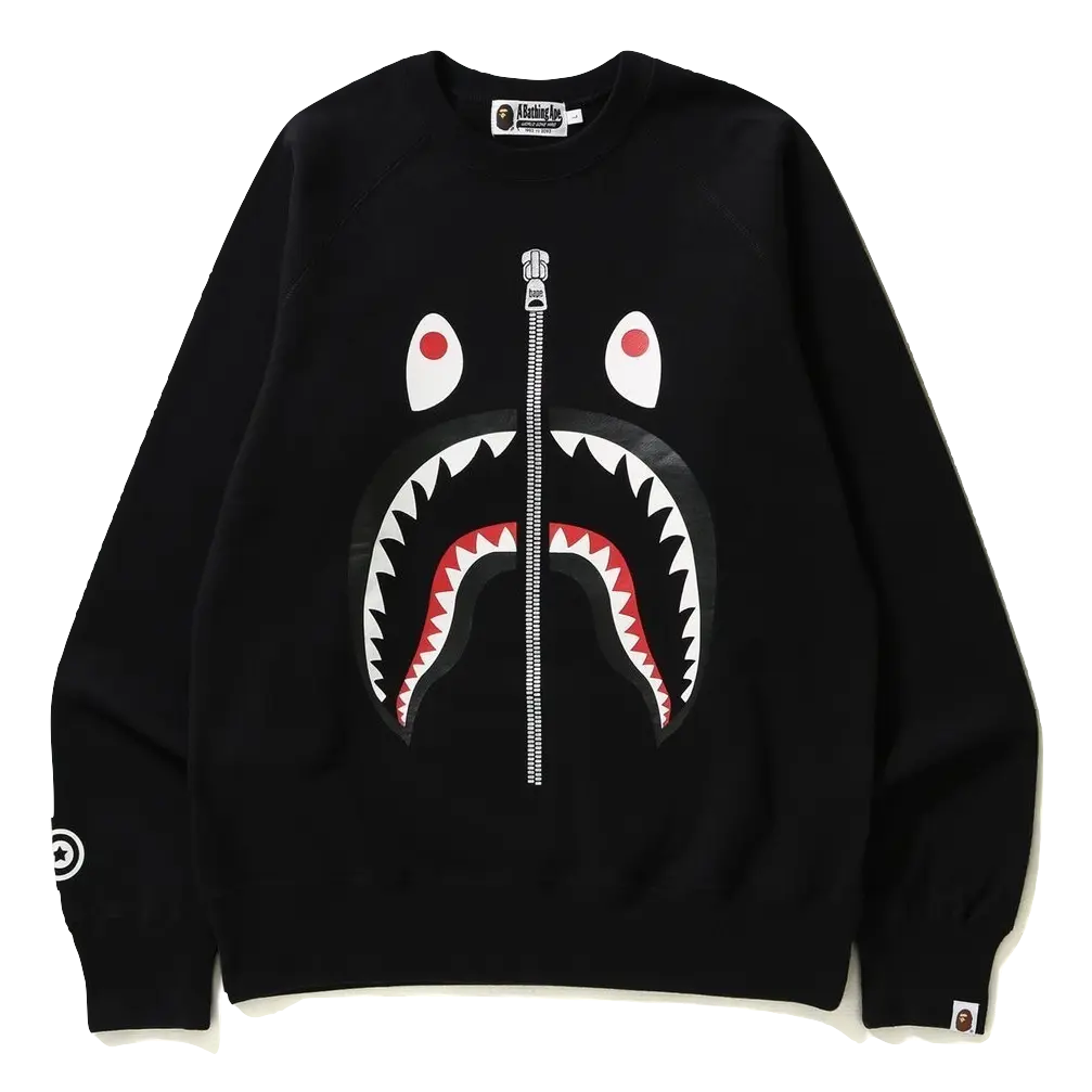 A Bathing Ape Shark Crewneck - Black Bape