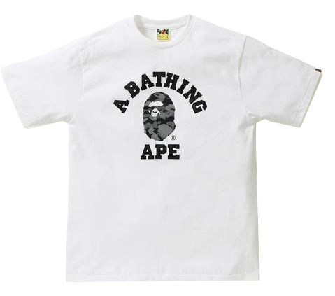 A Bathing Ape College Tee - Reflective Black Camo