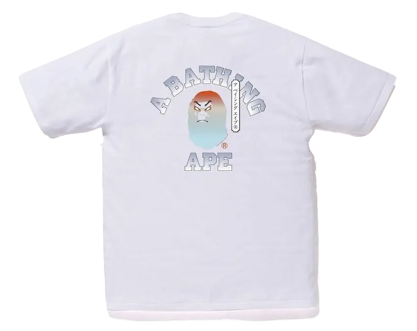 A Bathing Ape Kabuki College Tee - White Bape