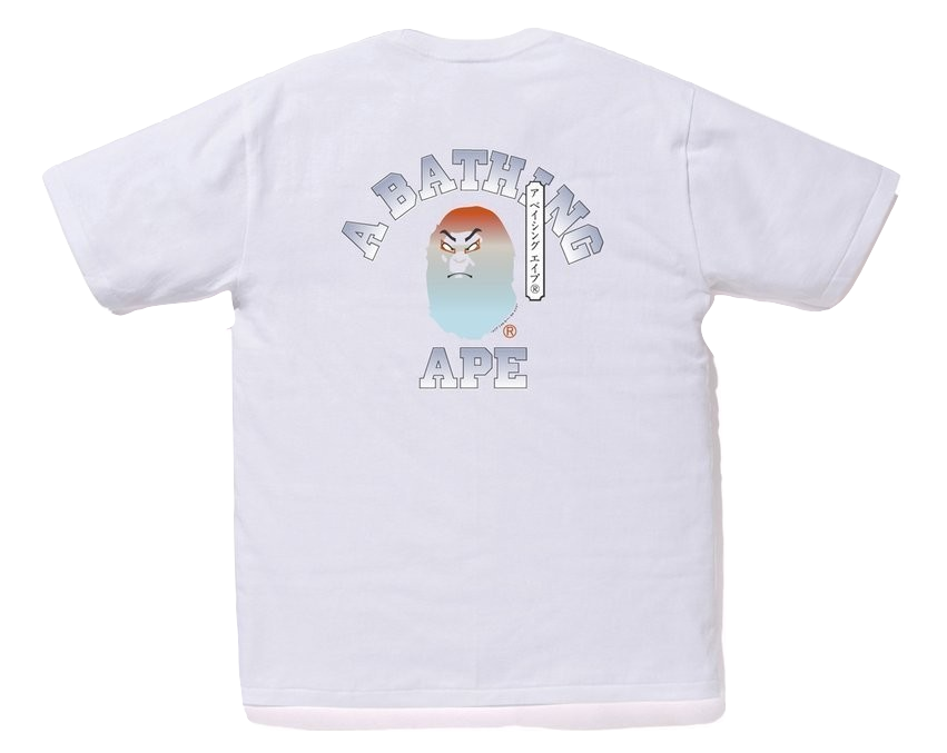 A Bathing Ape Kabuki College Tee - White - Used