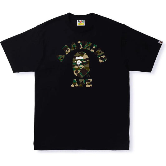 A Bathing Ape 1st Camo Crazy College Tee - Black